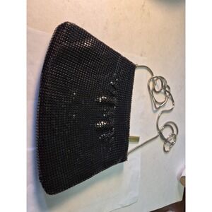 VINTAGE EVENING PURSE WHITING AND DAVIS INTERNATIONAL, BLACK SEQUIN CHIC CLASSY